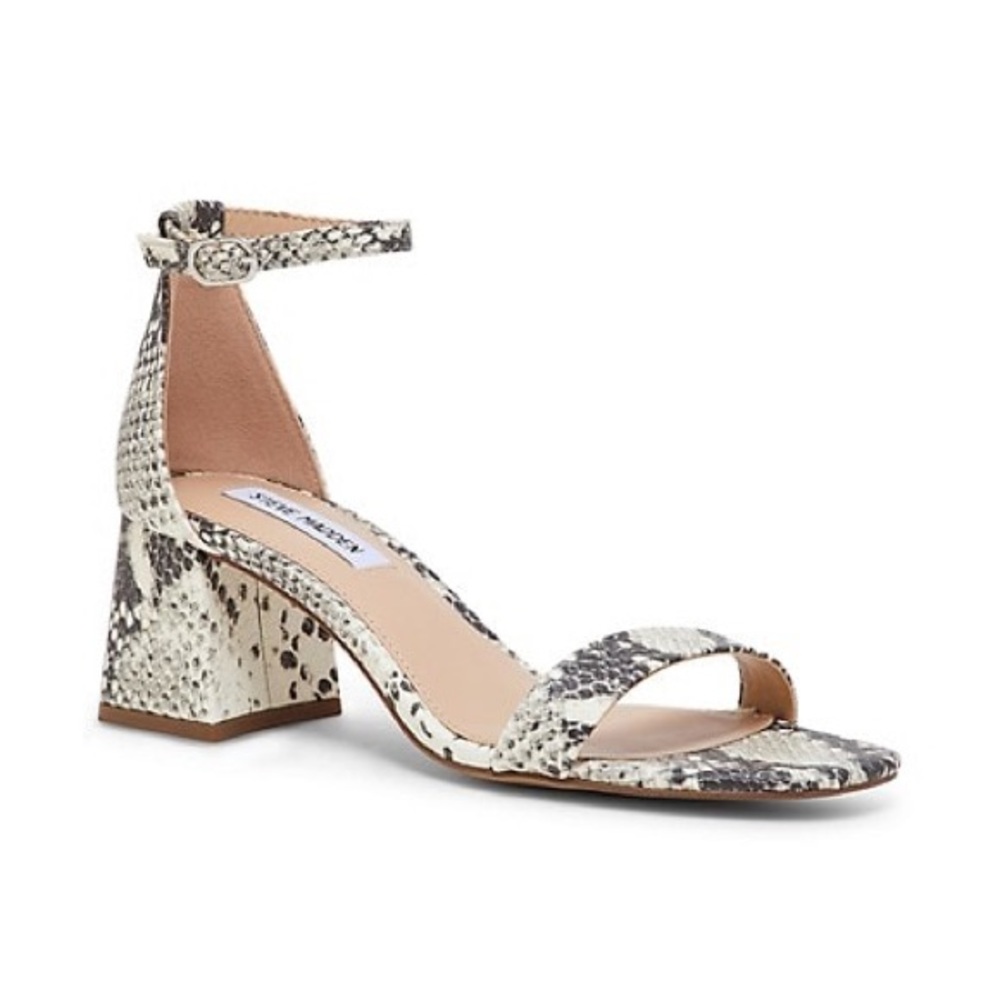 Steve Madden Snakeskin Square Toe Sandal Size 8.5